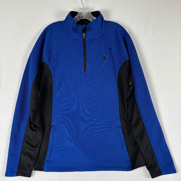 Spyder Other - Spyder Sweater Men's L, Blue/Black 1/4 Zip, Knitted, Pullover, Skiing, outdoor